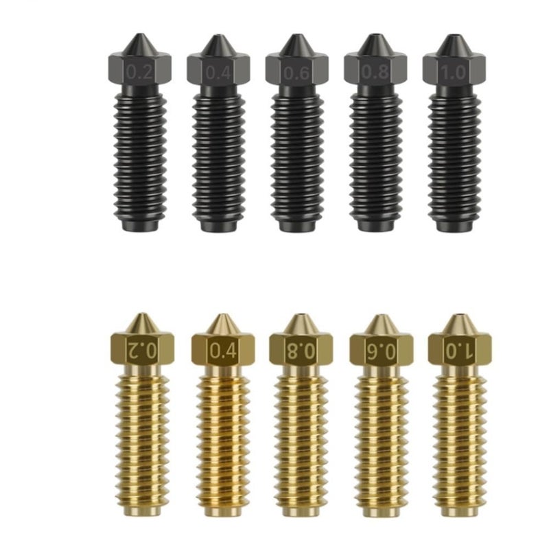 Brass 0 8mm 3Pcs Hardened Steel Nozzle For Anycubic Kobra 3 Hotend Combo Spare Parts - Image 2